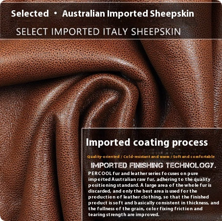 Sheepskin Trench Coat Lapel Jacket