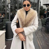 Fur Collar Long Woolen Coat Women