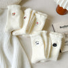 Plush Soft Glutinous Socks Women's Fleece-lined Thickened Cute Cartoon Mid-calf High-grade