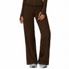 Casual Versatile Trousers Fleece-lined Keep Warm High Waist Wide-leg Trousers