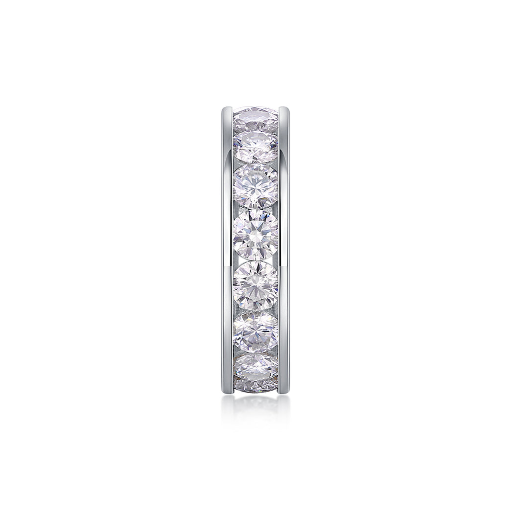 Large Star Ring - Set With Top-quality Moissanite S925 Silver And Platinum-plated Diamond Wedding Ring. The Ring Can Be Inspected With A Diamond Pen