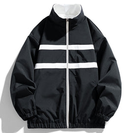 جاكيت رجالي بياقة واقفة مزدوجة الجوانب لفصل الخريف