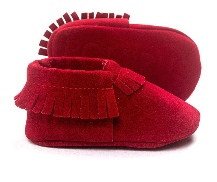 PU Suede Leather Newborn Baby Shoes