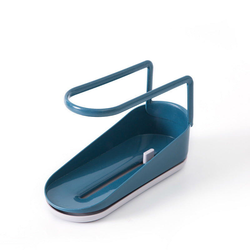 Nordic creative bathroom storage box kitchen sink faucet side countertop sponge wipe rack