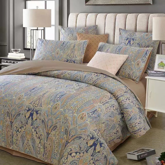 60S Pure Satin Long-staple Cotton Bedding Fabric Extra-wide Printed Fabric