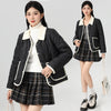 Short Velvet Cotton-padded Coat For Women