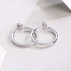 Ribbon - Set With Top-quality Moissanite S925, Silver And Platinum-plated Stud Earrings, A Fashionable And Trendy Accessory That Can Be Tested With A Diamond Pen