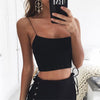 Women's Sling One-Shoulder  Back Slim-Fit Short Cropped Vest