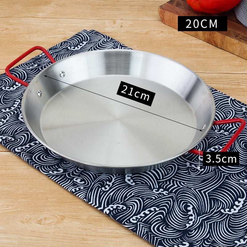 Stainless Steel Korean Fried Chicken Plate Salad Pasta Plate