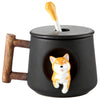 Creative Mug With Lid And Spoon Ceramic Personality