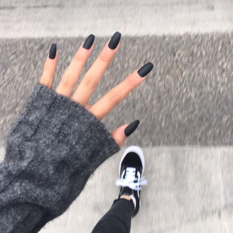 أظافر صناعية شبه منحرفة متجمدة، قسم طويل، فن تزيين الأظافر