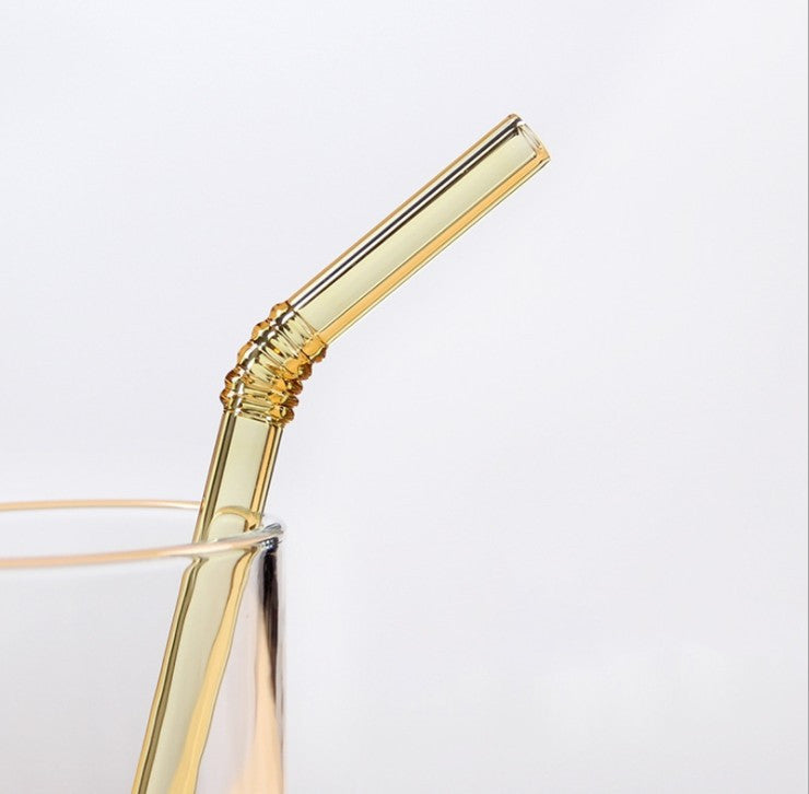 Heat-Resistant Xingke Glass Straws Creative Color High Borosilicate Drop Resistant And Durable Art Straws Juice Milk Tea Milk Bar
