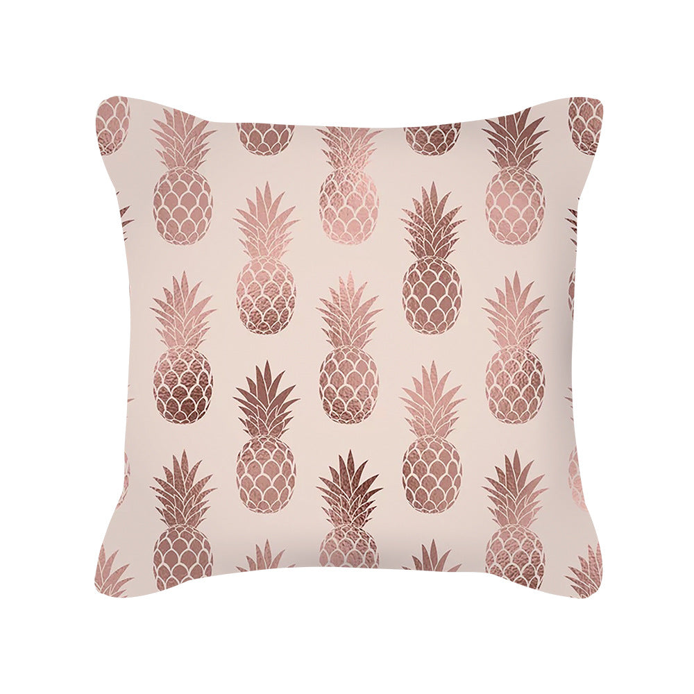 Nordic Style Rose Gold Pink Geometric Square Pillow Cushion Cover