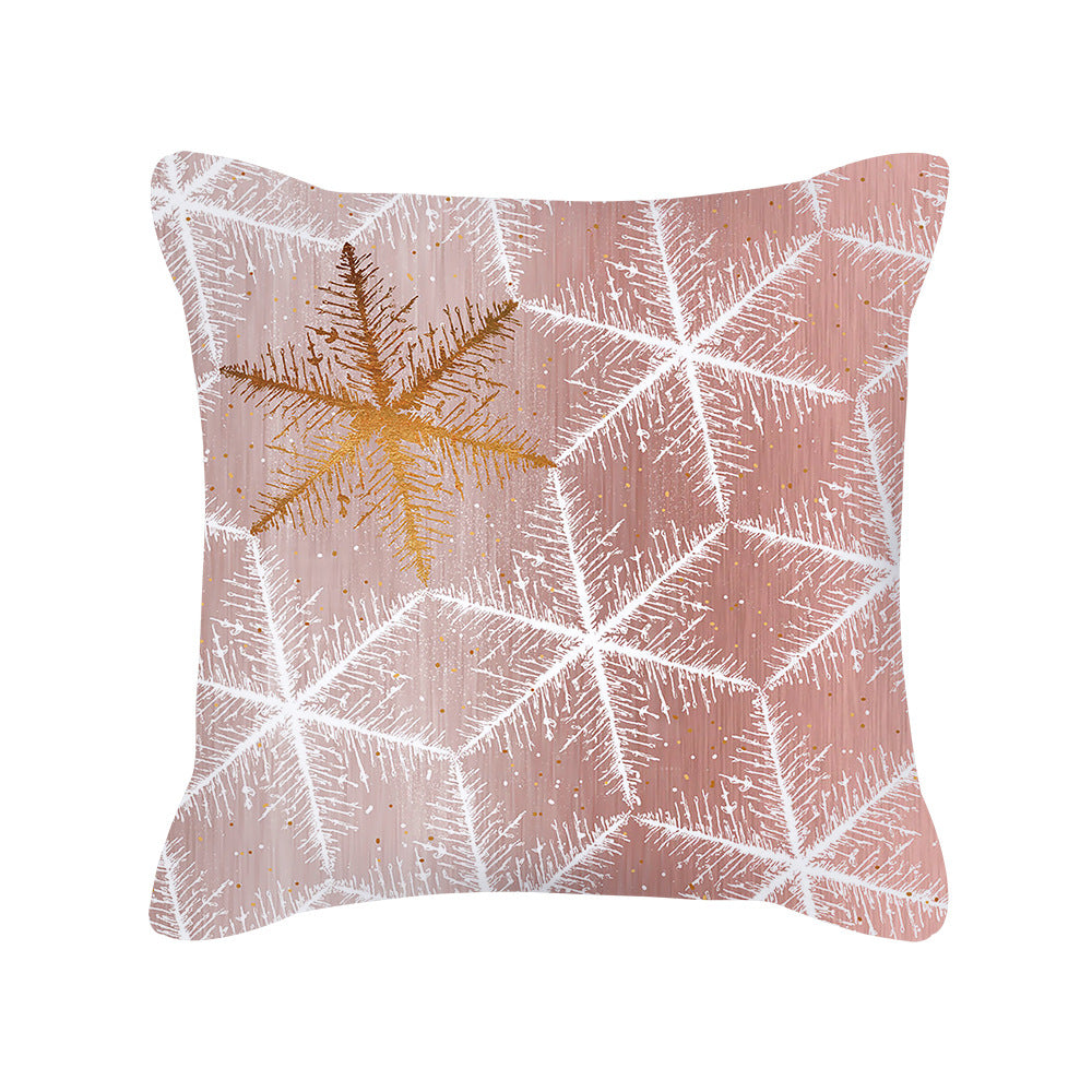 Nordic Style Rose Gold Pink Geometric Square Pillow Cushion Cover