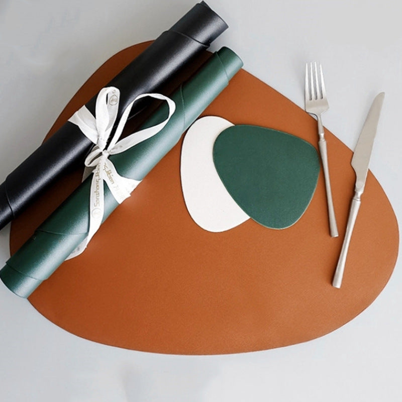 European-style Thermal Insulation Placemats Cobblestone Type Oil-proof Placemats Irregular Waterproof And Oil-proof Placemats