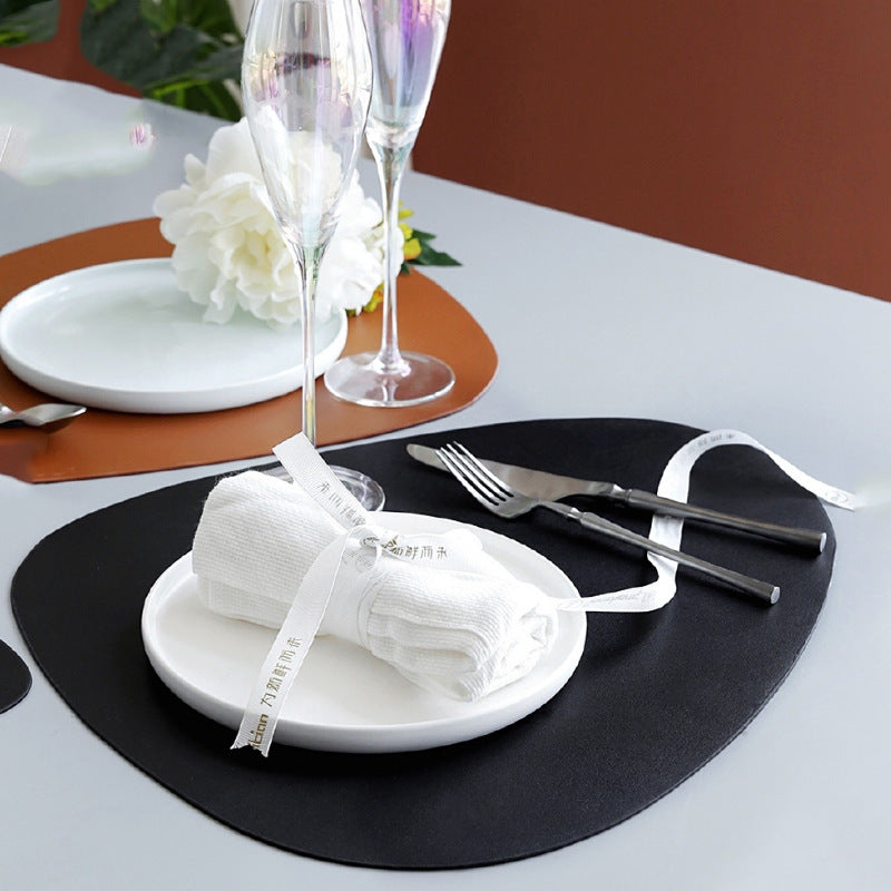 European-style Thermal Insulation Placemats Cobblestone Type Oil-proof Placemats Irregular Waterproof And Oil-proof Placemats