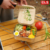Outdoor Bento Box With Bamboo And Wood Cutting Board Lid