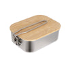 Outdoor Bento Box With Bamboo And Wood Cutting Board Lid