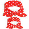 New Printed Children Diy Rabbit Ear Headband Parent-Child Suit