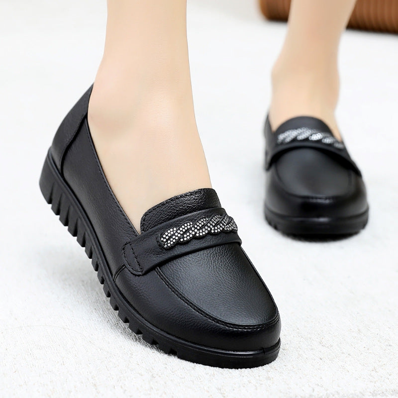 Leather Soft Sole Shoes Comfortable Flat Sole