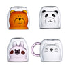 Double-layer Juice Glass Heat-resistant Double-layer Cup Coffee Cup Love Gift Bear Cup