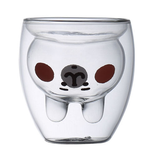 Double-layer Juice Glass Heat-resistant Double-layer Cup Coffee Cup Love Gift Bear Cup