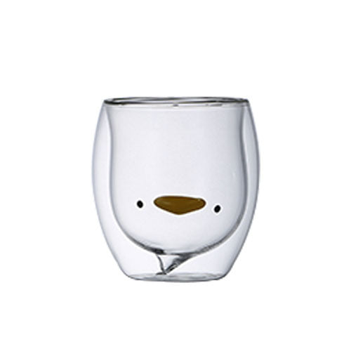 Double-layer Juice Glass Heat-resistant Double-layer Cup Coffee Cup Love Gift Bear Cup