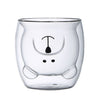 Double-layer Juice Glass Heat-resistant Double-layer Cup Coffee Cup Love Gift Bear Cup