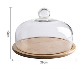 Fruit Tasting Plate With Cover Shop Transparent Glass Cover