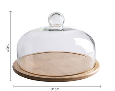 Fruit Tasting Plate With Cover Shop Transparent Glass Cover