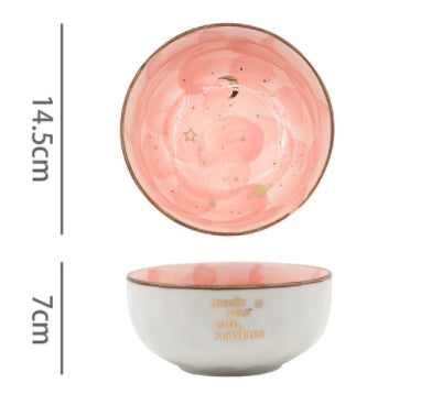 Round Photo Home Net Red Bowl With Vegetable Bowl Blue Steamed Egg Bowl