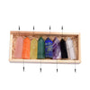 Donghai Natural Crystal Single Pointed Column Set White Crystal  Crystal Eight-Color Wooden Box
