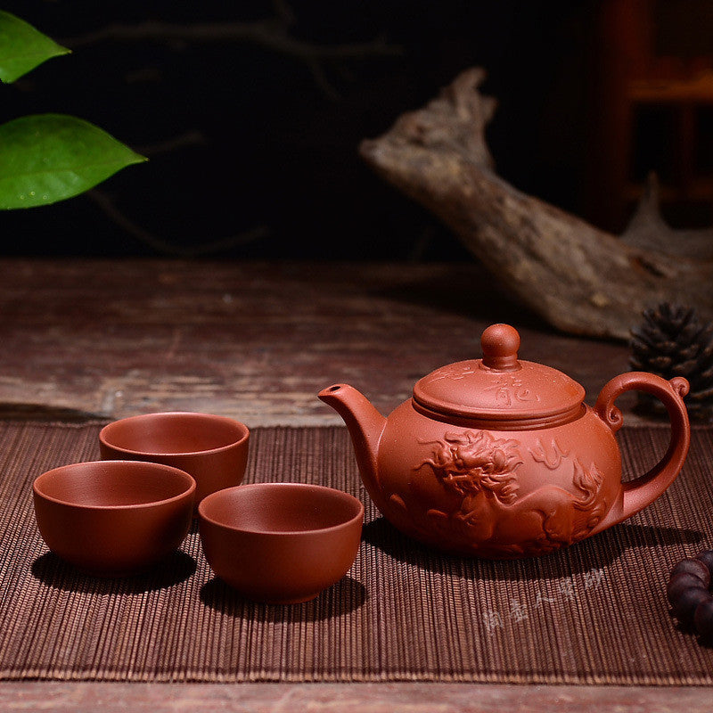 Zhuni Small Teapot, Hand-Held Pot, Kungfu Tea Set, Ceramic Tea Maker