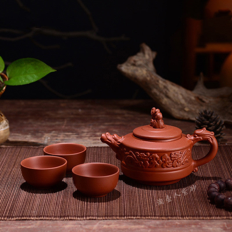 Zhuni Small Teapot, Hand-Held Pot, Kungfu Tea Set, Ceramic Tea Maker