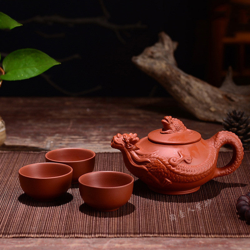 Zhuni Small Teapot, Hand-Held Pot, Kungfu Tea Set, Ceramic Tea Maker