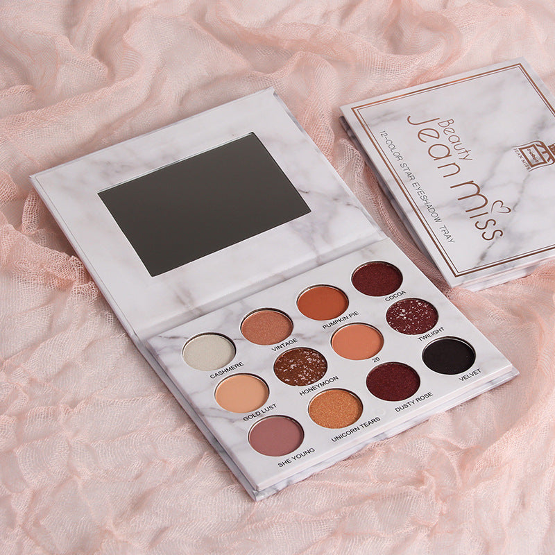 Hot new marble Venus marble 12 color eye shadow color makeup matte pearl is disc