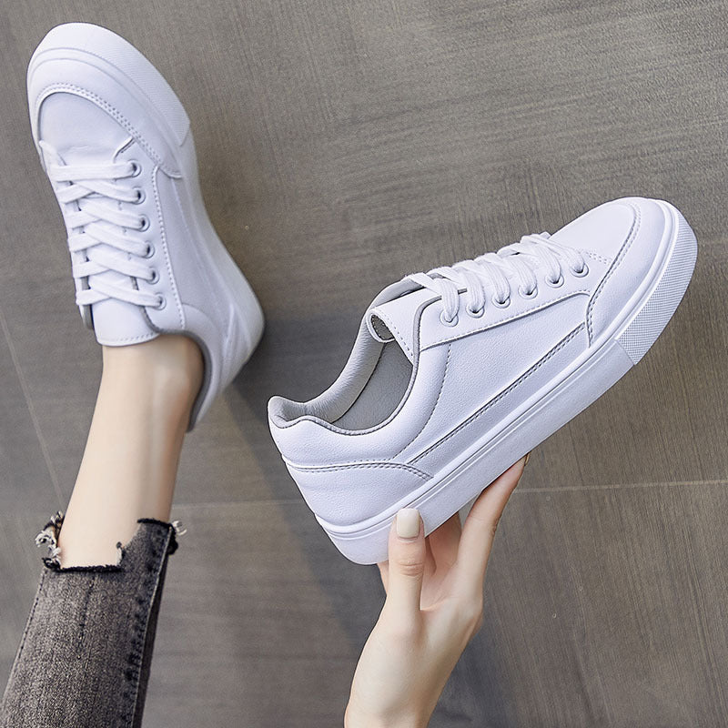 Leather Sports Flat Shoes For Running