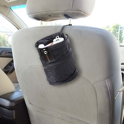 Foldable Multifunctional Car Trash Can Car Storage Bucket Seat Back Storage Bag Car Interior Supplies
