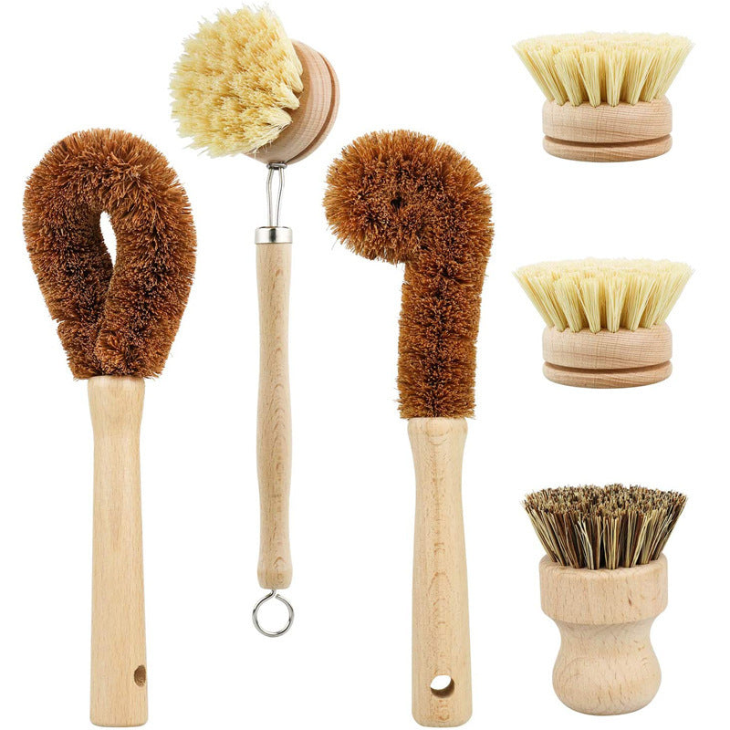 Brush Pot Brush Nan Bamboo And Beech Wood Cleaning Brush Can Be Freely Matched With