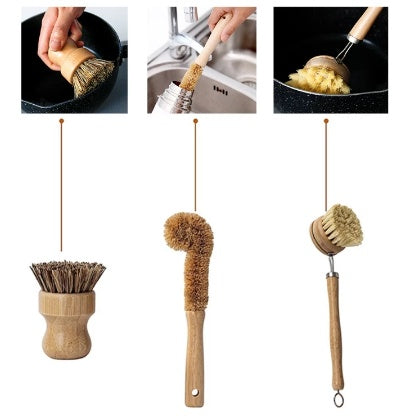 Brush Pot Brush Nan Bamboo And Beech Wood Cleaning Brush Can Be Freely Matched With
