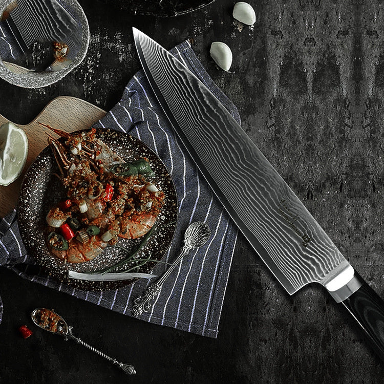 8 Inch Quicksand Pattern Chef's Knife 67 Layers Vg10 Stainless Steel Knife
