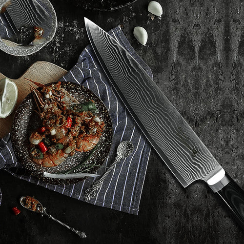 8 Inch Quicksand Pattern Chef's Knife 67 Layers Vg10 Stainless Steel Knife