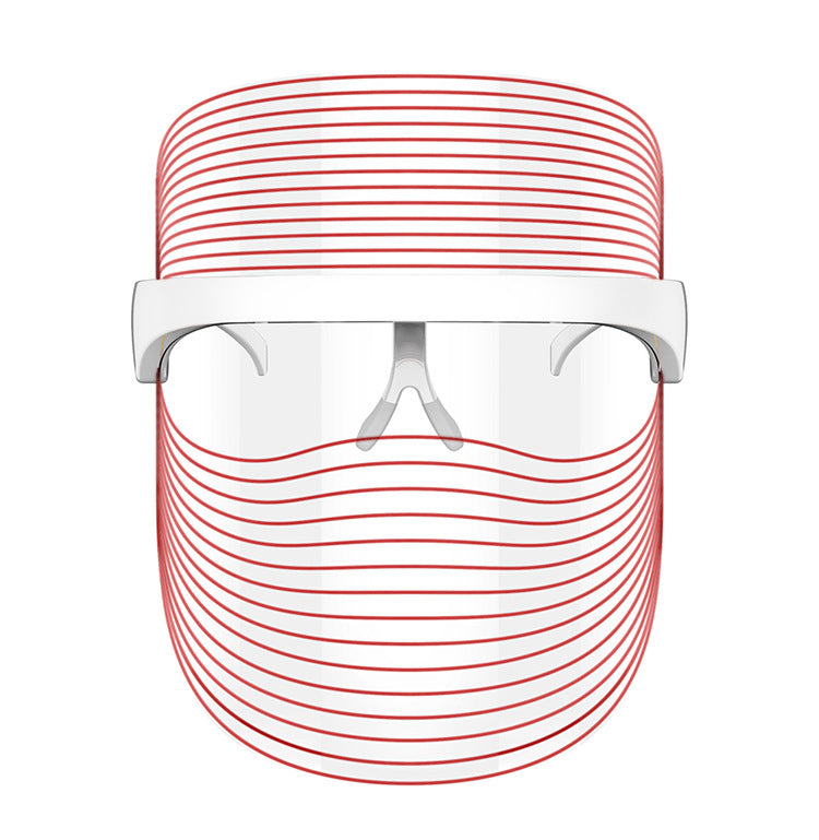 قناع LED بسبعة ألوان، علاج بالضوء الأحمر، جهاز تدليك لتجديد البشرة، تجميل منزلي، تبييض الوجه، مضاد للشيخوخة، جهاز سبا