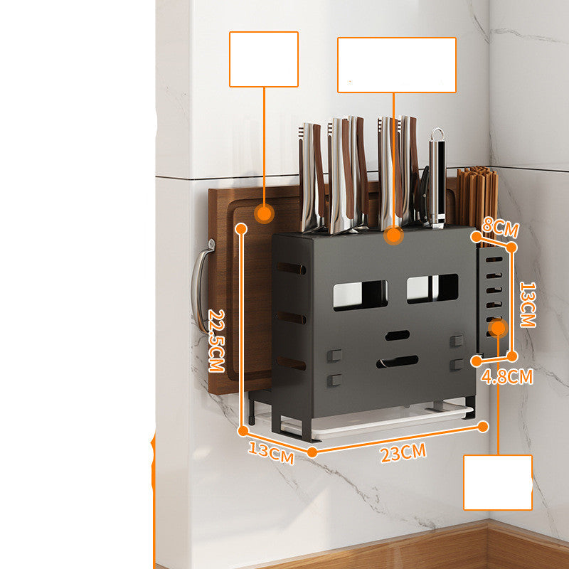 Wall-Mounted Stainless Steel Knife Holder