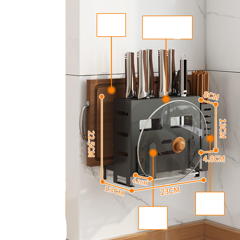 Wall-Mounted Stainless Steel Knife Holder