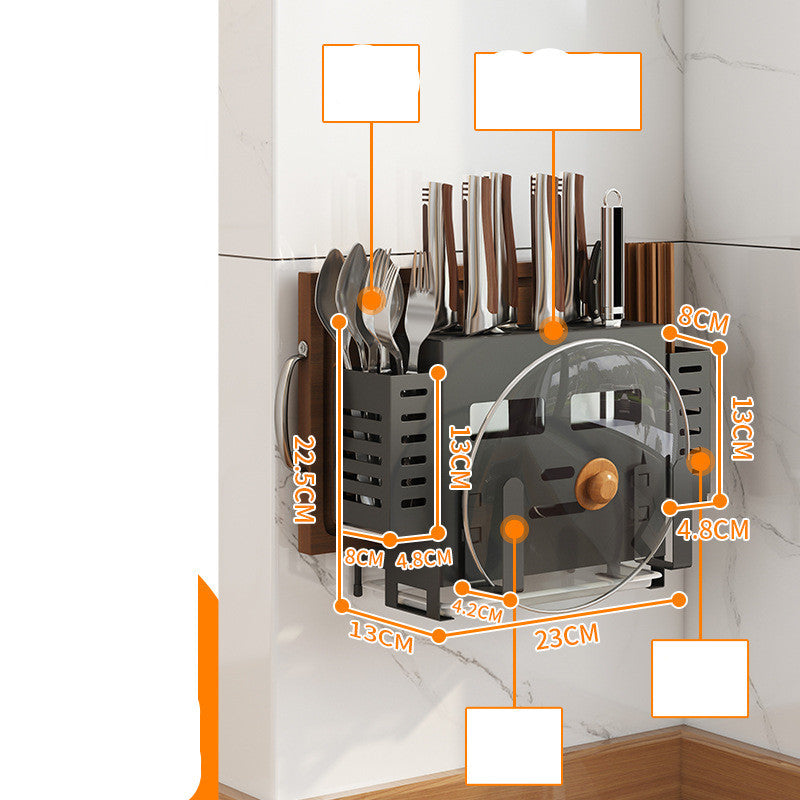 Wall-Mounted Stainless Steel Knife Holder