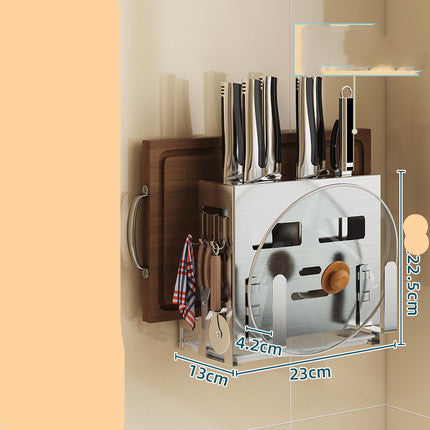 Wall-Mounted Stainless Steel Knife Holder