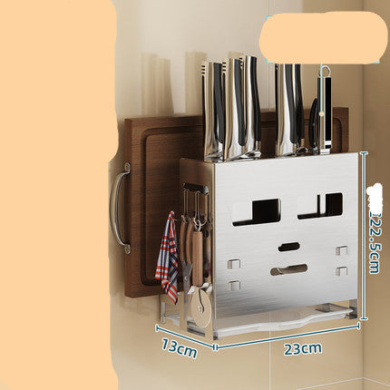 Wall-Mounted Stainless Steel Knife Holder
