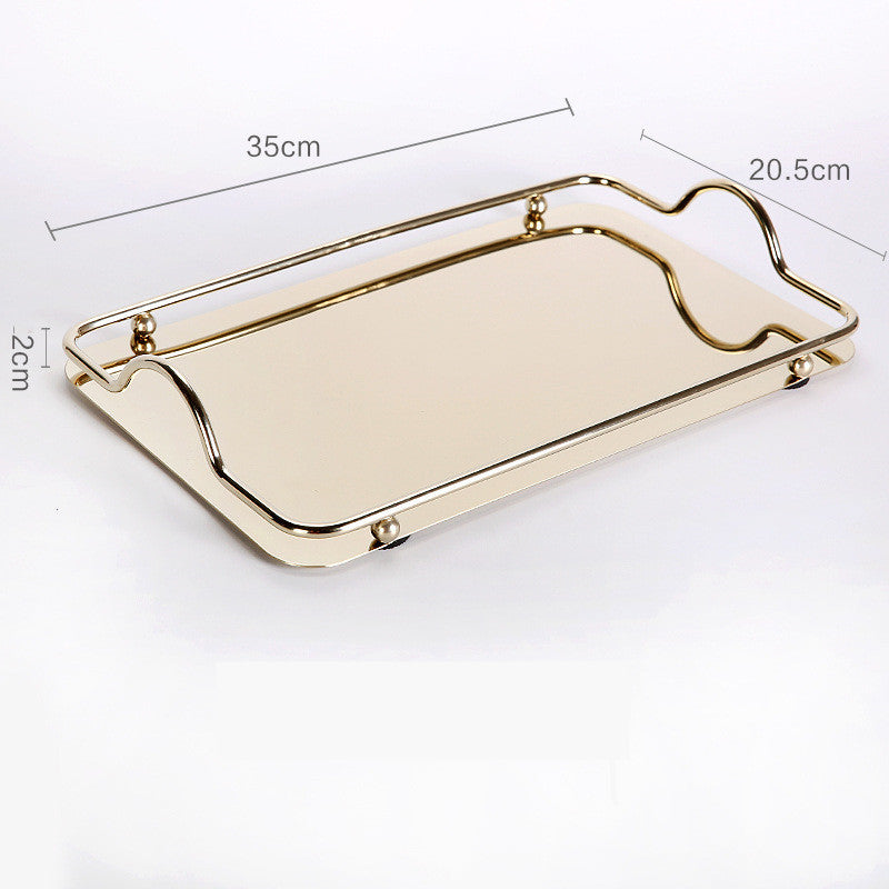 Nordic Stainless Steel Tray, Double Ear Restaurant Serving Tray