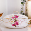 Imperial Casserole With Cover European Style Chinese Tableware For Household Use